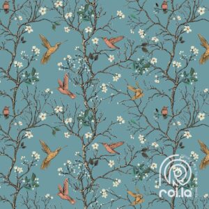 Alternative view of Chanting Birds Customized Wallpaper