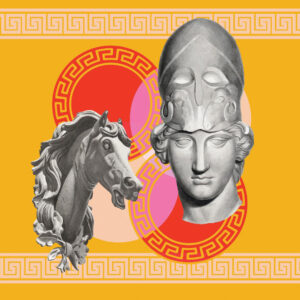 Alternative view of Greek Pop Cushion