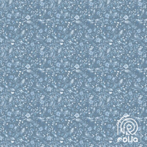 Alternative view of Blue Floral World Customized Wallpaper