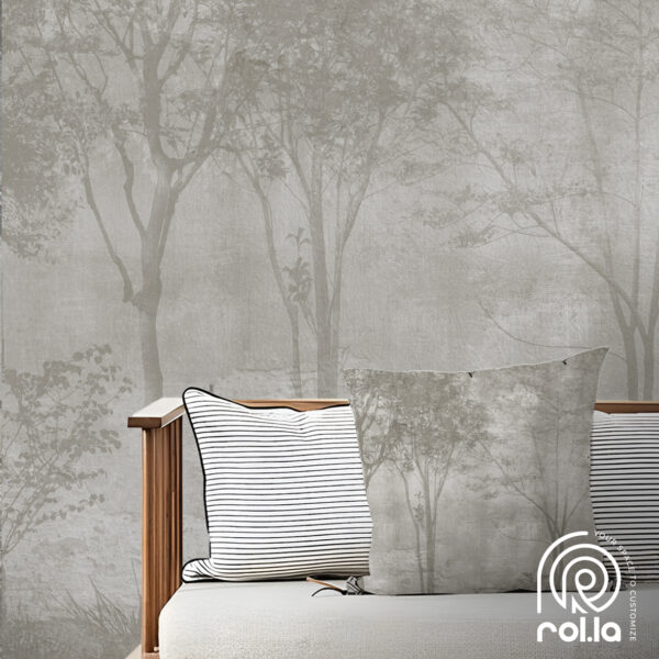 Monochrome Forest Customized Wallpaper