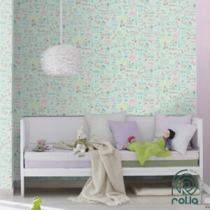 216714: Baby Blue Country Rasch Wallpaper Roll