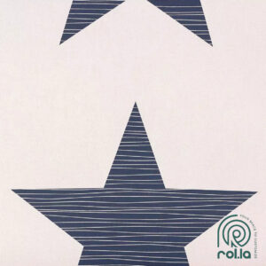 245523: Navy Stars Rasch Wallpaper Roll