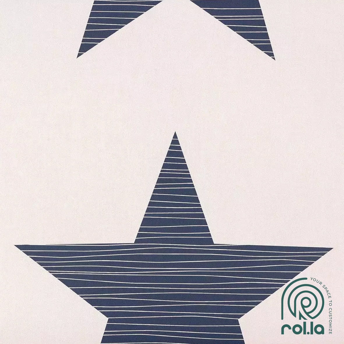 245523: Navy Stars Rasch Wallpaper Roll