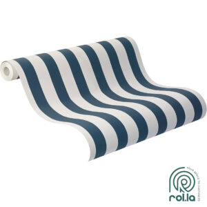 246049-Blue Stripes Rasch Wallpaper Roll