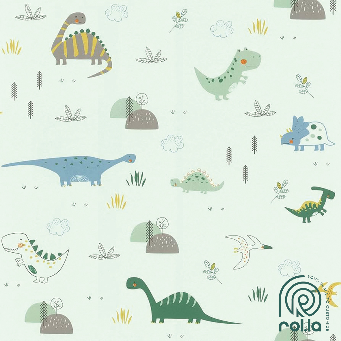 249330: Dinosaurs Rasch Wallpaper Roll