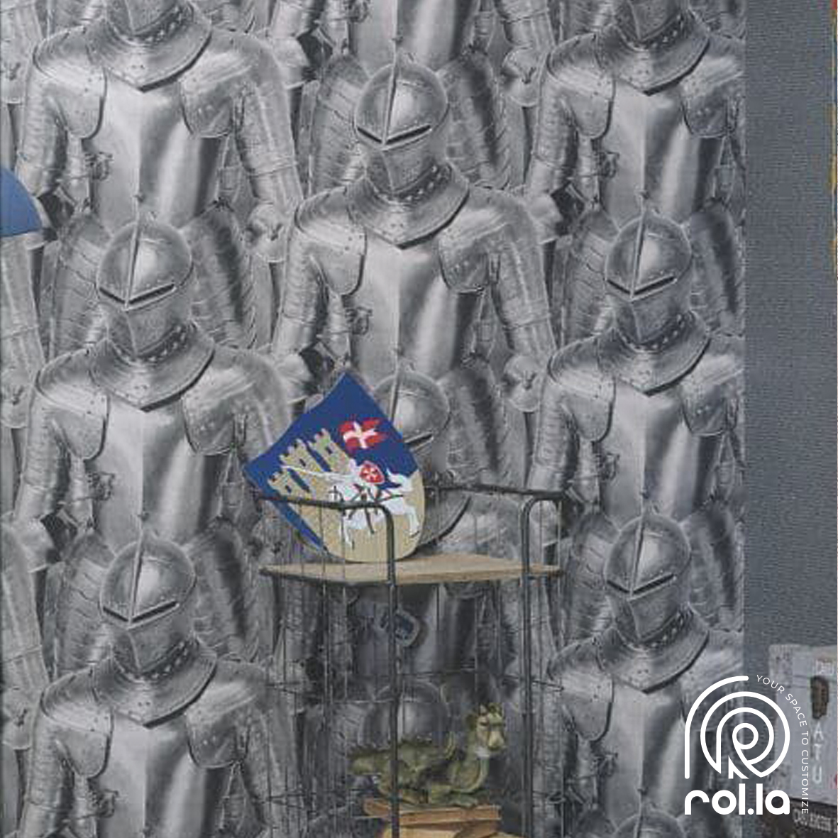 291100: Knights Rasch Wallpaper Roll