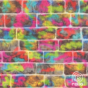 291407: Graffiti Bricks Rasch Wallpaper Roll