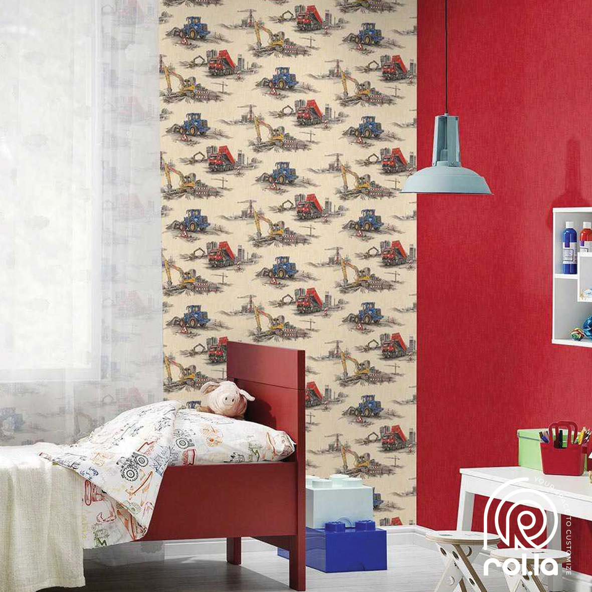 293500: Young Builders Rasch Wallpaper