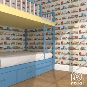 293906: Trucks Rasch Wallpaper Roll