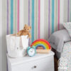 436402: Colorful Strips Rasch Wallpaper Roll