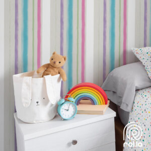 436402: Colorful Strips Rasch Wallpaper Roll