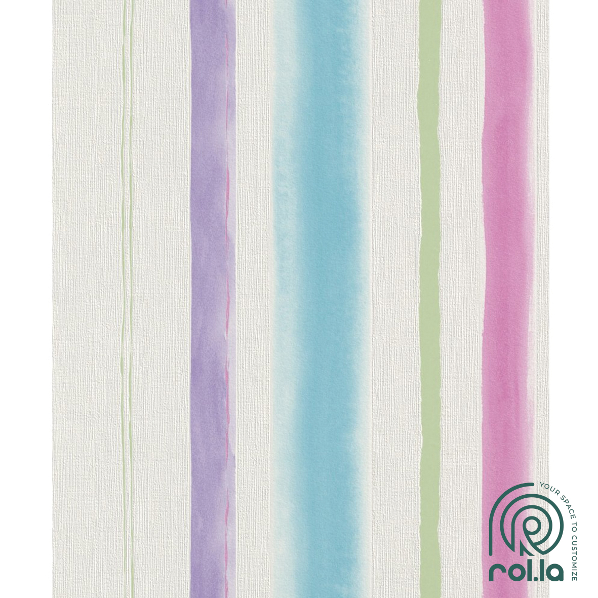 436402: Colorful Strips Rasch Wallpaper Roll