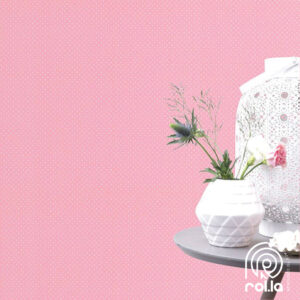 442304: Pink dots Rasch Wallpaper Roll • White dots with a pink background • Adds a feminine soft touch to a girl’s bedroom • Rasch German Made Wallpapers • Material: Linen textured paper • Roll size: 10.05 meters long and 0.53 meters wide • 1 Roll fits a 5-meter square wall • Washable: cleaned with a damp cloth or sponge • Light Fastness: resistant to fading from light exposure