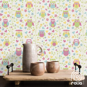 459104: Guardian Owls Rasch Wallpaper Roll