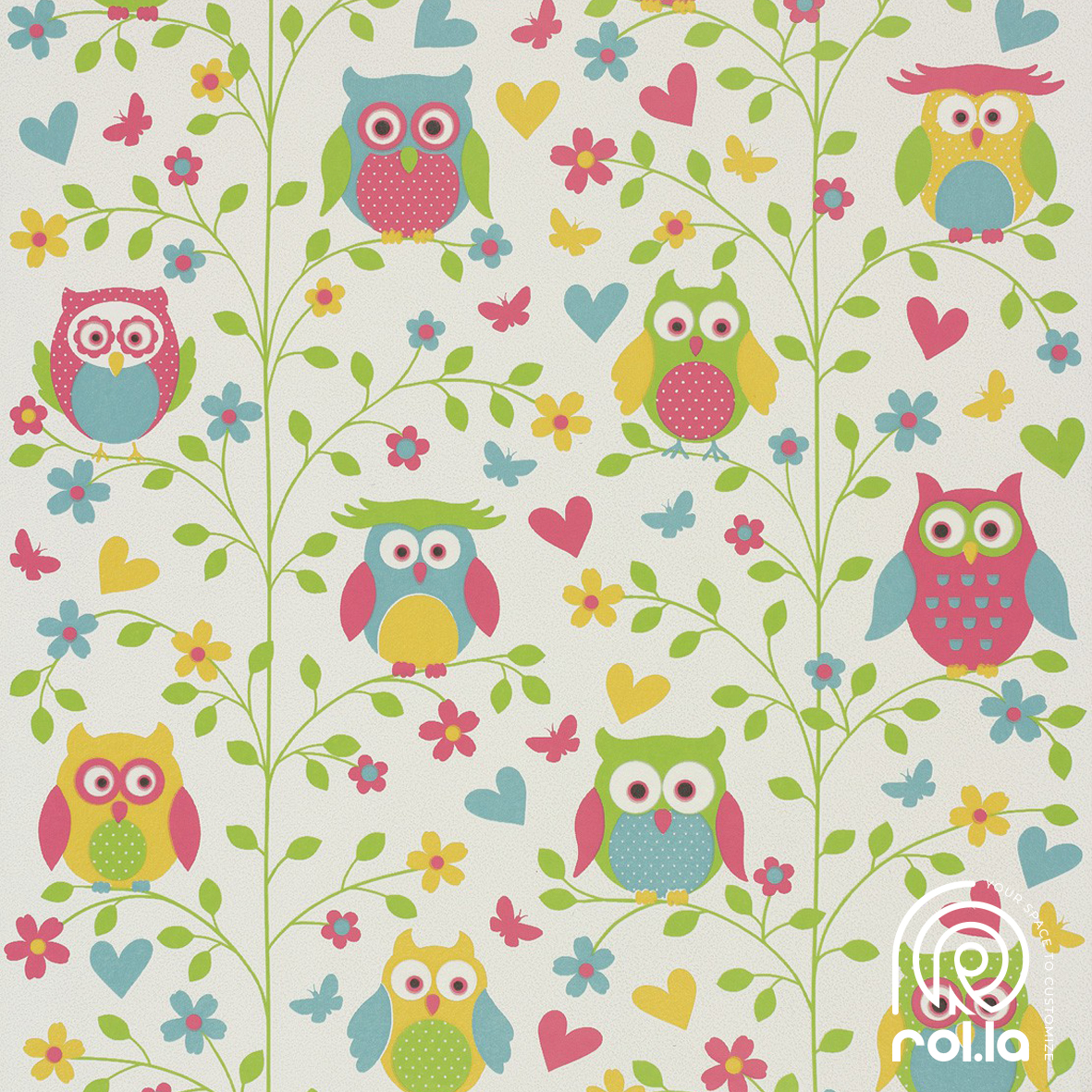 459104: Guardian Owls Rasch Wallpaper Roll