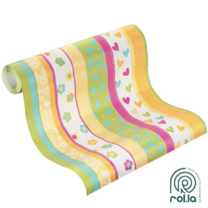 459302: Heart Strips Rasch Wallpaper Roll