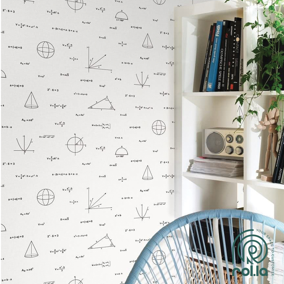 814828: Fun Geometry Rasch Wallpaper Roll