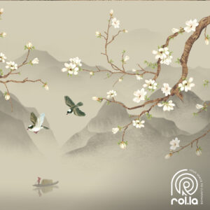 Alternative view of Birds in China Customized Wallpaper